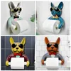 Toilet paper holder, dog image toilet hygienic resin tray free punching hand household towel rack reel 210720