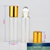 Groothandel 5 ml mini glazen draagbare parfumfles met stalen rol op lege parfum etherische oliën voor reiziger