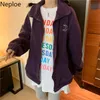 Neploe plus sammet tjocka hoodies jacka höst vinter koreanska mode lösa lamm imitation dragkedja sweatshirt kappa kvinnor 4g661 210422