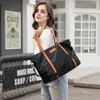 Casual Extra Große Nylon Tote Schulter Tasche frauen 15,6 Computer Reise Weibliche Große Tuch Einkaufen Handtaschen Damen Schwarze Taschen