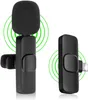 Mini Lavalier Wireless Microphone Vlog Video Recording for Mobile Pad YouTube Facebook Live Stream Tiktok Interview Noises
