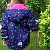 Spring Autumn Kids Girls Windbreaker Children Jackets Star Hooded Blue Color For Outerwear Coat 211204