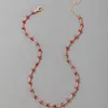 Charms Red Beaded Sleutelbeen Ketting Choker Ketting Voor Dames Meisjes Nieuwe Handgemaakte Verstelbare Boheemse Sieraden Kraag