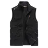 Mannen Warm Fleece Vest Jas Winter Hooded Mouwloze vest Herfst Fashion Casual 210923