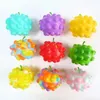 Antistress Apple Rainbow Ball Push Fidget Toys 감압 3D Bouncychildren 감압 감각 장난감