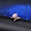 Summer Style Women Party Engagement Jewelry Oval Cut Zirconia Adjustable Ring With Yellow Crystal Stone R091 210714