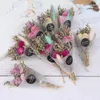 Dekoratif Çiçekler Çelenkler 1 ADET Kuru Çiçek Mini Buket Yapay Kristal Çim Için Sevgililer Günü Hediye Dekor DIY Kurutulmuş Poothion Prop