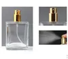 1.7oz frascos de perfume vazio quadrado, 50ml claro vidro pulverizador fino atomizador de névoa para perfumes aromaterapia sn4042
