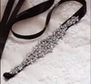 Wedding Sashes op maat gemaakte riemen satijnen riem met strass kralen bruiloft accessoires bruids lint sjerp voor prom -jurken