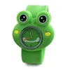 Montres-bracelets -vente Digital Slap Cartoon Montre Mignon Grenouille Bande De Silicone Montres Pour Enfants Vert 88 @ 88