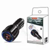 Fast Quick Car Carreger portas duplas 6A Adaptador de energia USB de luz LED para iPhone 7 8 x XR 12 13 Samsung HTC LG Android Phone GPS PC WIT5353270