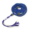 tasbih bön pärlor 99 blå sten inuti naturskal handgjorda kalkon tofs muslim misbaha rosary pärlor islamisk eid gåva f1211