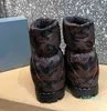 Botas de alta calidad para hombres y mujeres, moda de camuflaje, tela impermeable, espacio de algodón, bota cálida de invierno, fondo plano suave y cómodo