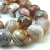 Mamiam Natural Botswana Agate Faceted Ronde Kralen 6mm 8mm 10mm Losse Stone DIY Armband Ketting Sieraden Maken Gemstone Design