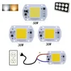 Perles lumineuses LED COB lampe perle 30W 50W AC 220V IP65 Smart IC pas besoin de pilote bricolage ampoule d'inondation projecteur puce extérieure