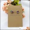 Tags, Cartão de preço Pacote de jóias Display 6*9cm 100pcs/lote tag Kraft Paper Brinculador Cartões de colar de papel podem ser personalizados logotipo 144 W2 Drop Deli