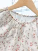 Girls Ditsy Floral Print Knot Front Dress SHE