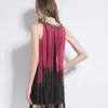 Summer Moda Kobiety Tassel Dance Dress Sexy Party Bodycon Club Vestido 210428