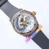 46mmx186mm Bubble L08203166 CO0082 Automatyczna męska obserwowanie czarnego szkieletu Dial Tourbillon Retro Stalowanie stalowe Pasek Gumowy Pasek SPO3618918