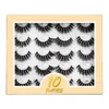 Reutilizável Handmade 3D Falso Eyelashes Extensões Luz Macio Curlying Up Crisscross Grosso Natural Mink Fake Lashes Eyes Maquiagem Acessório 7 Modelos DHL