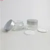 30 x 30g Mini Clear Cream Glass Jar Tom 1oz Kosmetisk Make up Provbehållare Emulsion Refillerbar Pot Silver Gold Lidgood