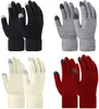 Handschuhe Damen Weihnachtsgeschenk Touchscreen Winter Warme Fäustlinge Herren Damen Stretch Gestrickt Nachahmung Wolle All-Finger Rutschfest Boutique 04