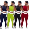 Nuevos trajes de verano para mujer, chándales bordados, camisetas de manga corta, tops cortos + pantalones, conjunto de dos piezas de talla grande 2XL, traje de basculador, ropa deportiva informal negra 4794