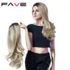 Gemengde zwarte as lichtbruine blonde synthetische pruik bodygolf middenpart hittebestendige vezel voor zwarte vrouwen cosplay lange wigfactory direct