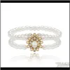 Drop dostawa 2021 Bacolod Złoty Kolor Charm Bracelets Bracelets Beauty Pearl Crystal cynk biżuteria Girls Prezenty dla przyjaciół moda k6v5m
