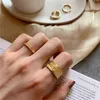 Minimalistische unregelmäßige runzinierte Zinnfolie 925 Sterling Silber Ring Mode Licht Luxus Temperament Kalt Wind Wide Ring Weibliche G1125