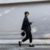 Зимняя черная кожаная куртка женщины корейский тонкий свободный мотомассаж женская весенняя мода улица леди верхняя одежда велосипедные пальто 211204