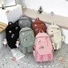 DHL50PCS Mochila Estudante Nylon Fresco Grande Capacidade Hasp Zipper Cross Body Bag sem pingente mistura cor