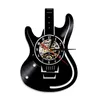 Guitar Vinyl Record Wall Clock Music Vintage LP Watch Home Decor Musical Instruments Gift For Guitarist Lover 210401