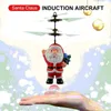Flying Indutive Mini Rc Drone Christmas Santa Claus Indução Aeronaves RC Helicóptero Para Crianças Presentes de Natal
