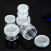 2021 3 5 8 10 15 20 ml Klar plastburk med PE Cap Cosmetic Cream Pot Container Makeup Eye Shadow Nails Powder Smycken Flaska