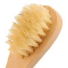 Brosse faciale en bois en poils de sanglier naturels, pour bain de peau sèche, Spa, pour enlever le maquillage, épurateur d'ongles