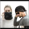 Casquettes De Cyclisme Masques 3 En 1 Multifonctionnel Écharpe Femmes Hommes Hiver Thermique Polaire Écharpes Unisexe Snood Cache-Cou Visage Masque Bonnet Chapeaux Xcge6