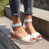 Luxury Shoes Women Designers Wedge Rope High Heel Sandals Ladies Plus Size Waterproof Platform Buckle Fish Mouth