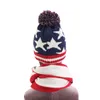 Weihnachtsgeschenk Unisex Kinder American UK Flag Design Strickmütze Schal Handschuhset Damen Herren Dickes Wollfutter 3-teiliger Anzug Warmes Set