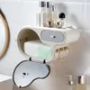 Ящики тканей Многофункциональный многослойный держатель многослойной бумаги Punf Free Free настенный водонепроницаемый хранилище организатор для ванной комнаты для туалета