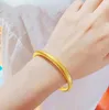Lady Heart Sutra Armband-Armreif, solide, lichtecht, schlicht, vergoldeter, mattierter Gesichtsschmuck