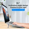 Ergonomisk bärbar datorkylning Stand Metal Foldbar Tablet Bracket Notebook Hållare Tangentbord Mount Kickstand 1xBJK2105