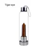 Natural Quartz Gemstone Glass Water tumbler Direct sport Drinking Cup Crystal Obelisk Healing Wand Bottle with Rope 238N