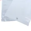 100 pcs translúcido claro / branco multi tamanhos Embalagem de pacotes de embalagem sacos de armazenamento de vedação auto fechadura de zip com hang Holegoods