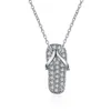 Pendant Necklaces Z & Versaille Women Flip Flops Minimalist Gift For Girl Hip Hop Jewelry