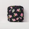 10pcs Coin Purses Women Nylon Floral Lemon Cactus Prints Protable Square Travel Toiletry Storage Bag Mix Color