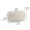 Evening Bags Beading Women Day Clutch Pearl Diamonds Finger Ring Evening Bags Arrival Handbags Purse Vintage Style 220314