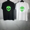 Letnie męskie Damskie Designers Koszulki Luźne Tees Marka Marka Topy Mężczyźni Paryż Uliczne Szorty Rękaw Odzież Noctilucent Pure Color Hollow Out Pary Tee