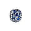 NOUVEAU 925 Perles d'étoile de nuit bleue bleue bleue convient à Pandora Peraded Bracelet Dames Mode Bijoux