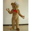 Costume della mascotte dell'orso sveglio di Halloween Personaggio dei cartoni animati di peluche animale di alta qualità Personaggio a tema per adulti Costume da carnevale di Natale per adulti